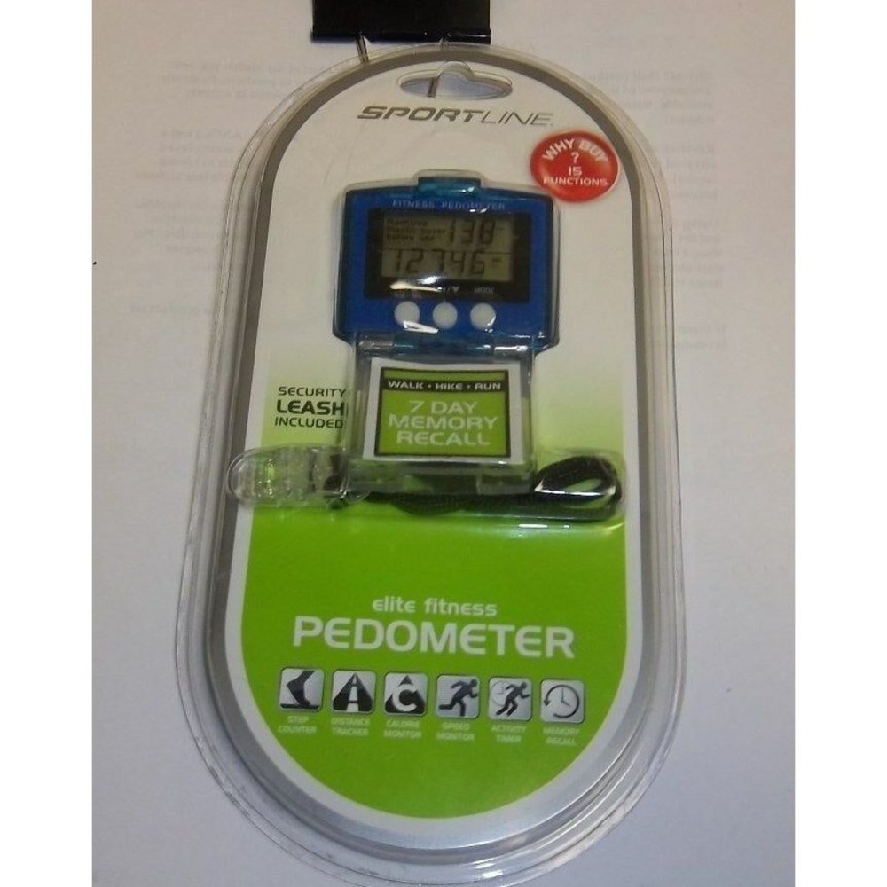 SportLine Pedometer, 15 Function, Total Fitness, 7 Day Memory